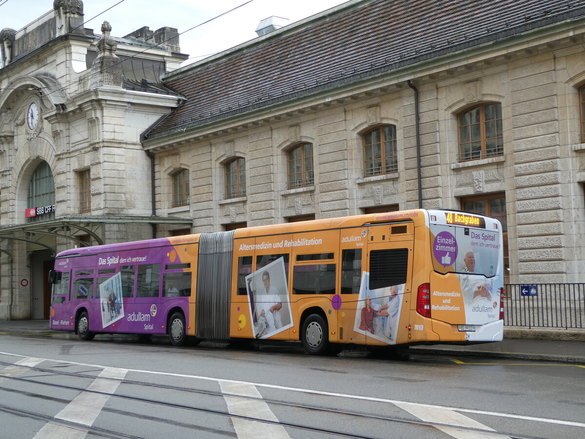 (247'856) - BVB Basel - Nr. 7017/BS 99'317 - Mercedes am 30. M�rz 2023 beim Bahnhof Basel