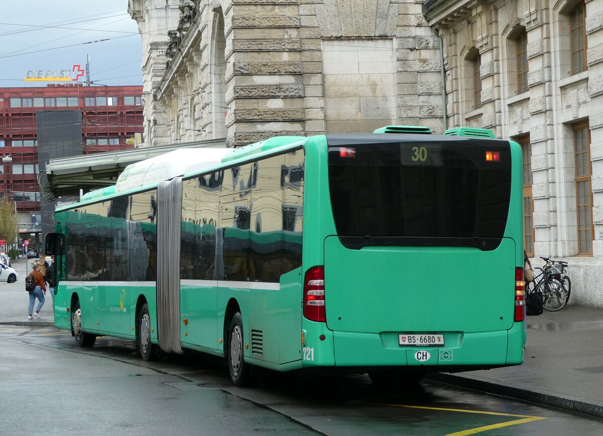 (247'859) - BVB Basel - Nr. 721/BS 6680 - Mercedes am 30. M�rz 2023 beim Bahnhof Basel
