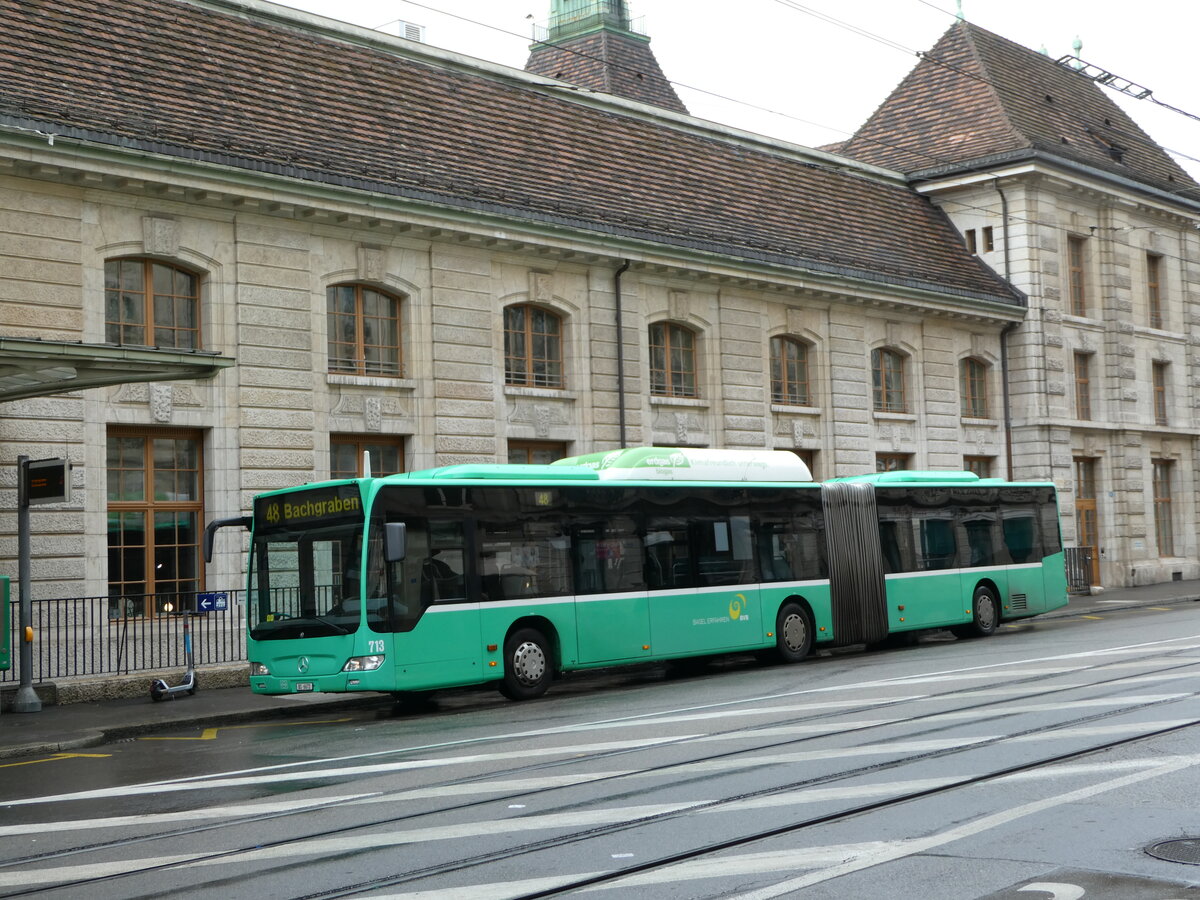 (247'862) - BVB Basel - Nr. 713/BS 6672 - Mercedes am 30. M�rz 2023 beim Bahnhof Basel