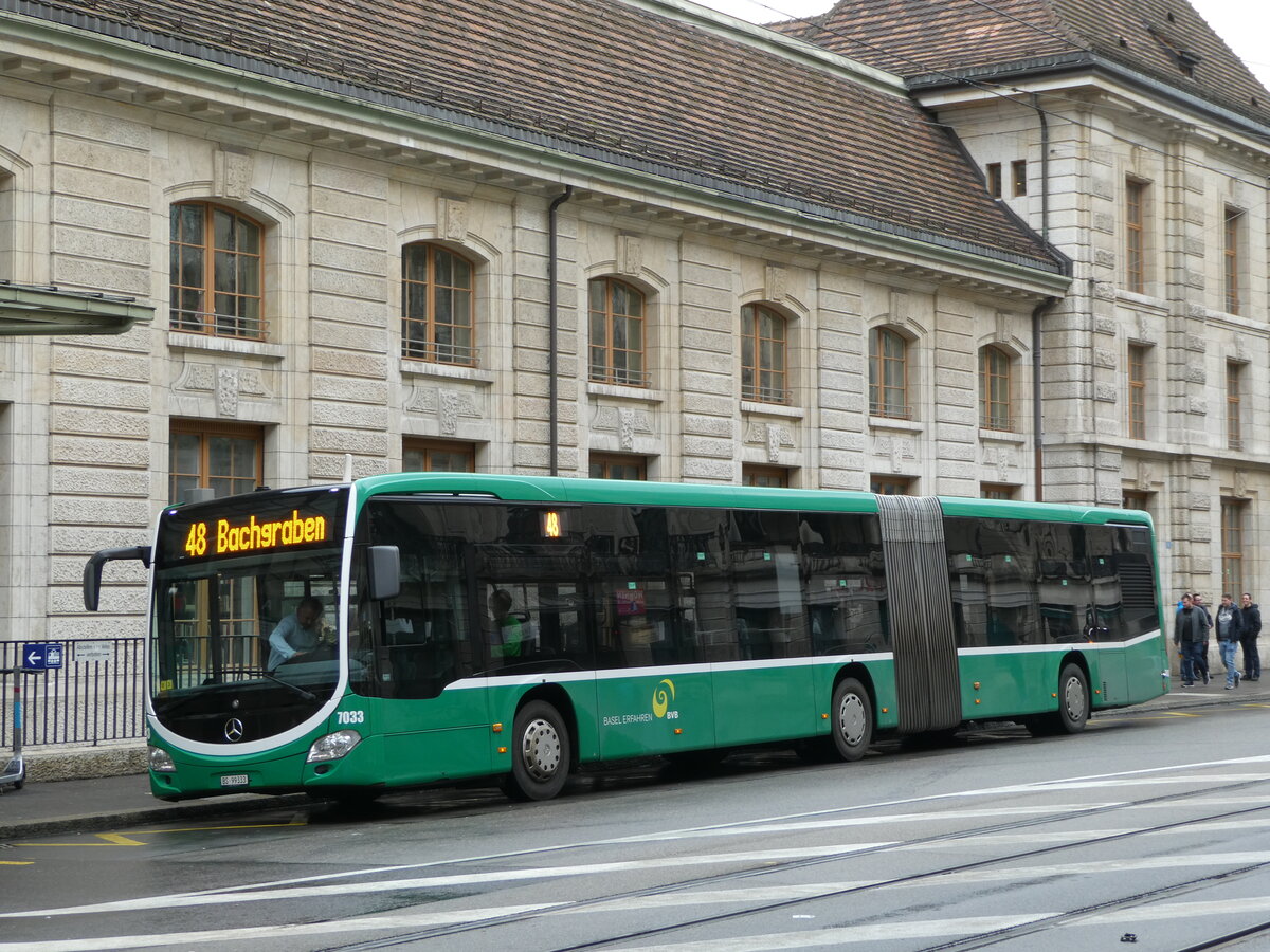 (247'870) - BVB Basel - Nr. 7033/BS 99'333 - Mercedes am 30. M�rz 2023 beim Bahnhof Basel