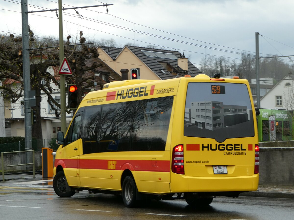 (247'901) - BLT Oberwil - Nr. 23/BL 6807 - Mercedes am 30. M�rz 2023 in Bottmingen, Schloss