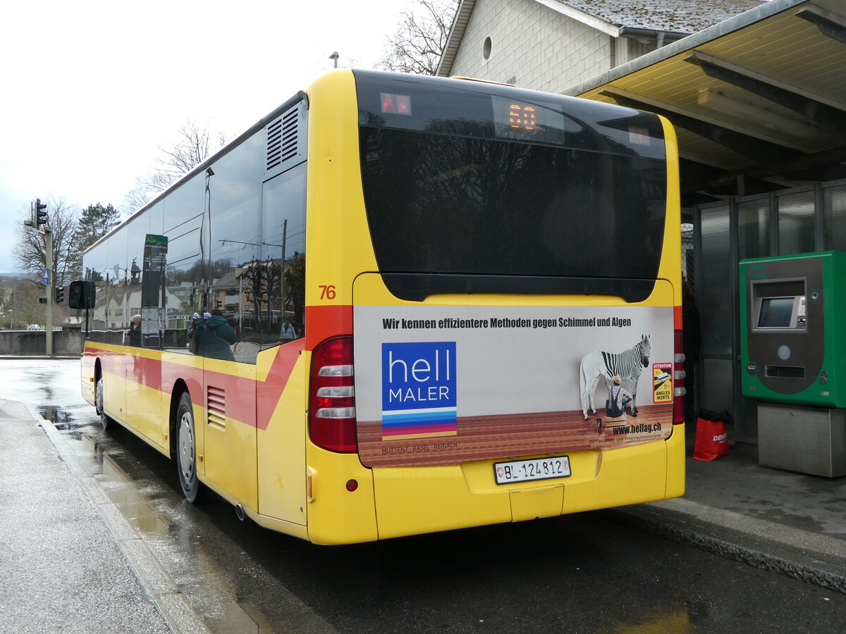 (247'912) - BLT Oberwil - Nr. 76/BL 124'812 - Mercedes am 30. M�rz 2023 in Bottmingen, Schloss