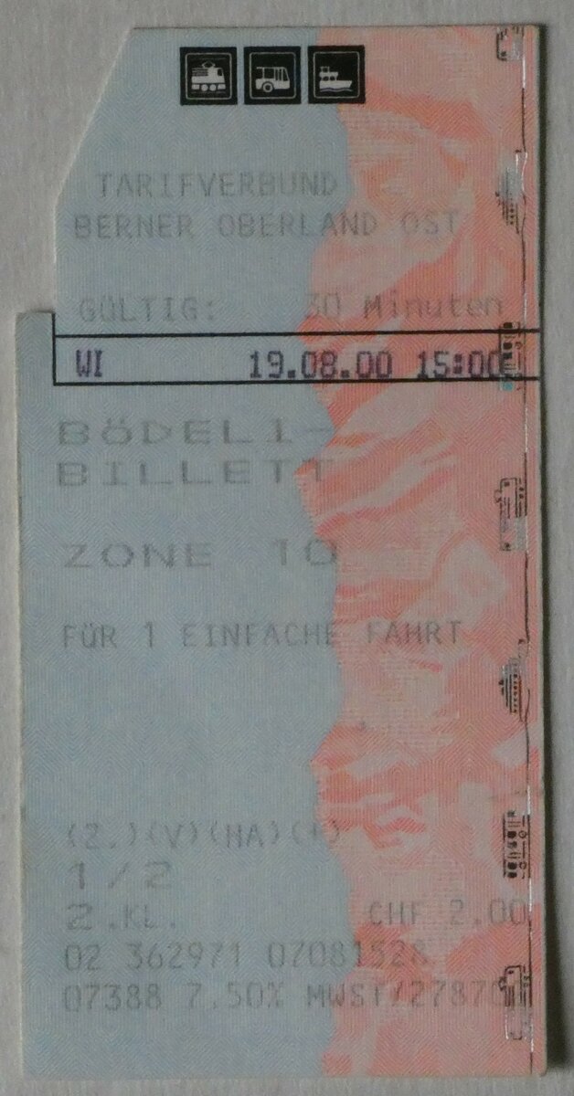 (247'915) - AAGI-Einzelbillet am 31. M�rz 2023 in Thun