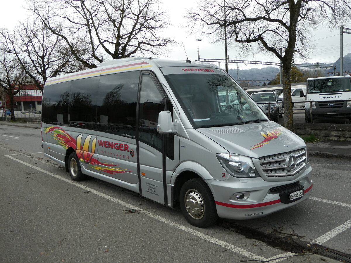 (247'921) - Wenger, Interlaken - Nr. 2/BE 483'462 - Mercedes am 1. April 2023 bei der Schiffl�ndte Thun