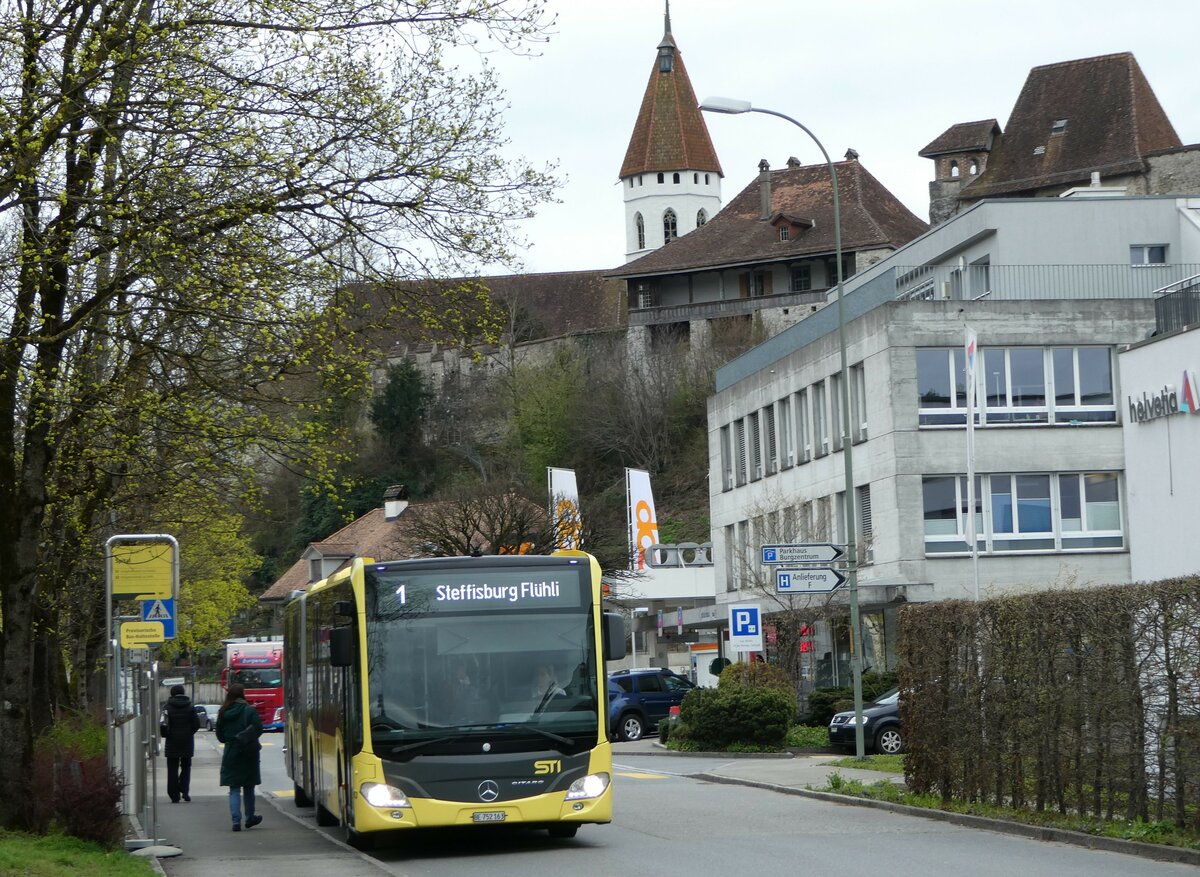 (247'986) - STI Thun - Nr. 163/BE 752'163 - Mercedes am 3. April 2023 in Thun, Spital (prov. Haltestelle f�r Berntor)