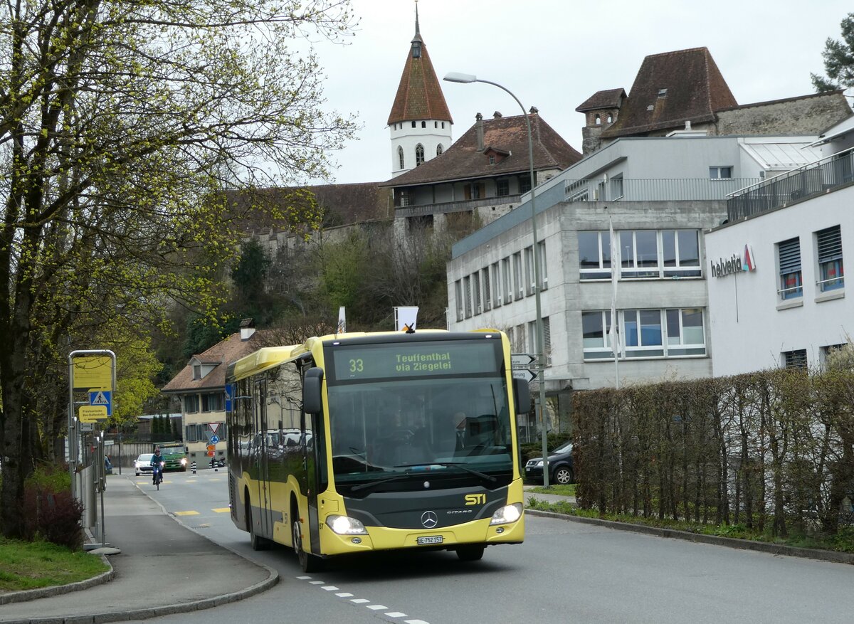 (247'989) - STI Thun - Nr. 157/BE 752'157 - Mercedes am 3. April 2023 in Thun, Spital (prov. Haltestelle f�r Berntor)