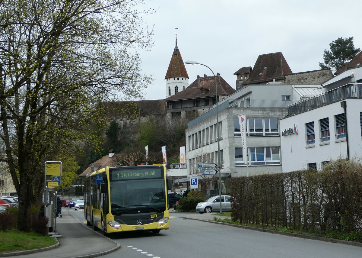 (247'990) - STI Thun - Nr. 167/BE 752'167 - Mercedes am 3. April 2023 in Thun, Spital (prov. Haltestelle f�r Berntor)