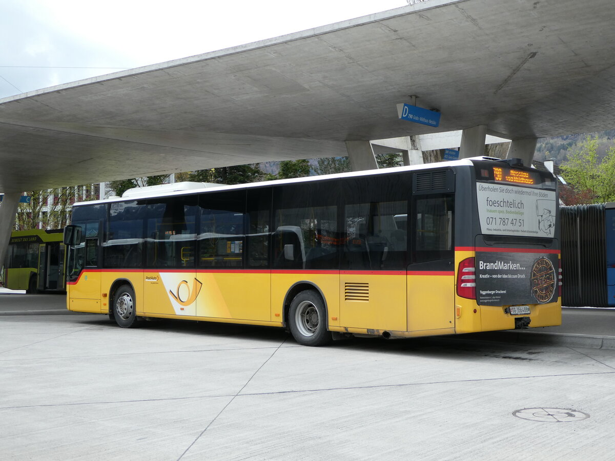 (248'467) - PostAuto Ostschweiz - SG 356'488/PID 5690 - Mercedes (ex Schmidt, Oberb�ren) am 13. April 2023 beim Bahnhof Buchs