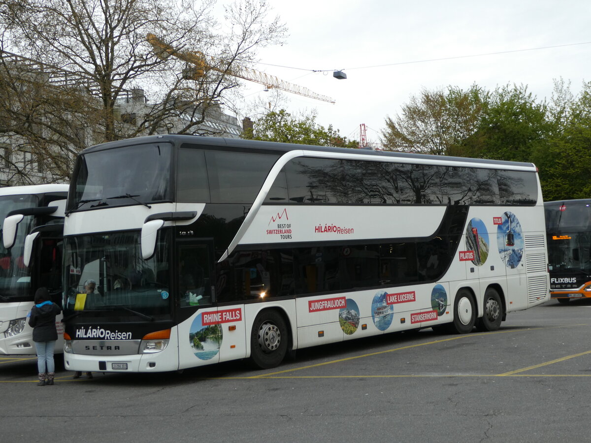 (248'539) - Hil�rio, Sch�tz - LU 266'303 - Setra am 15. April 2023 in Z�rich, Sihlquai