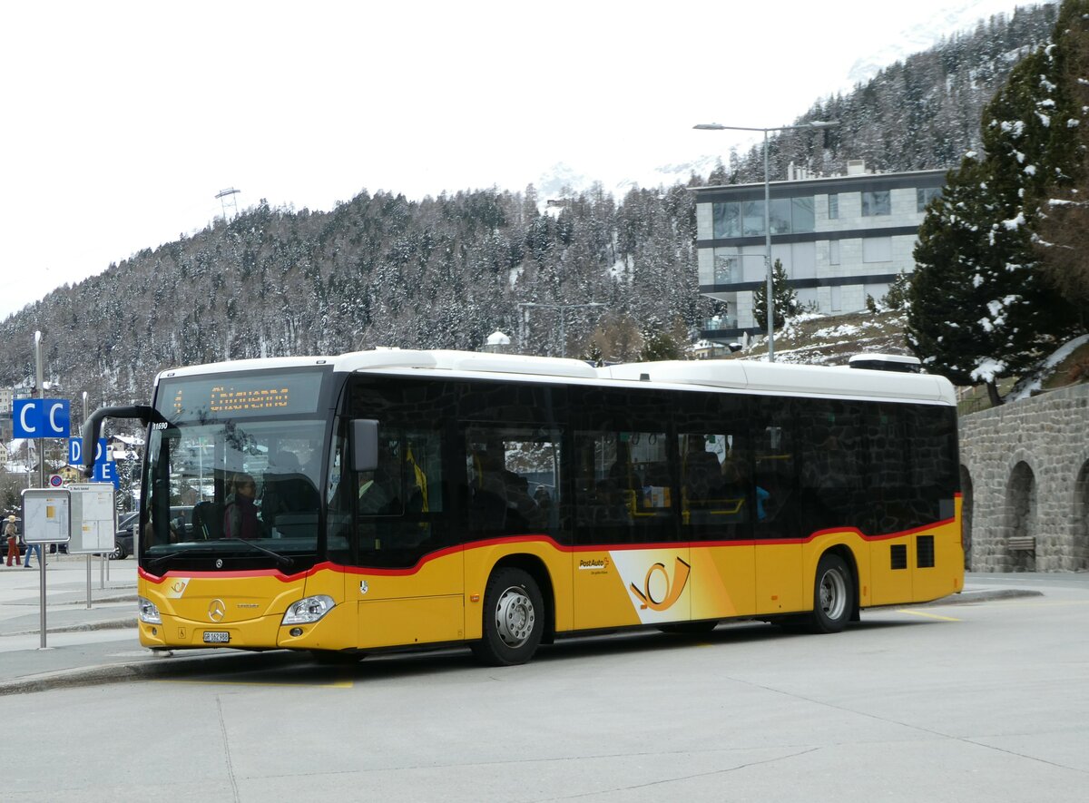 (248'603) - PostAuto Graub�nden - GR 162'988/PID 11'690 - Mercedes am 15. April 2023 beim Bahnhof St. Moritz