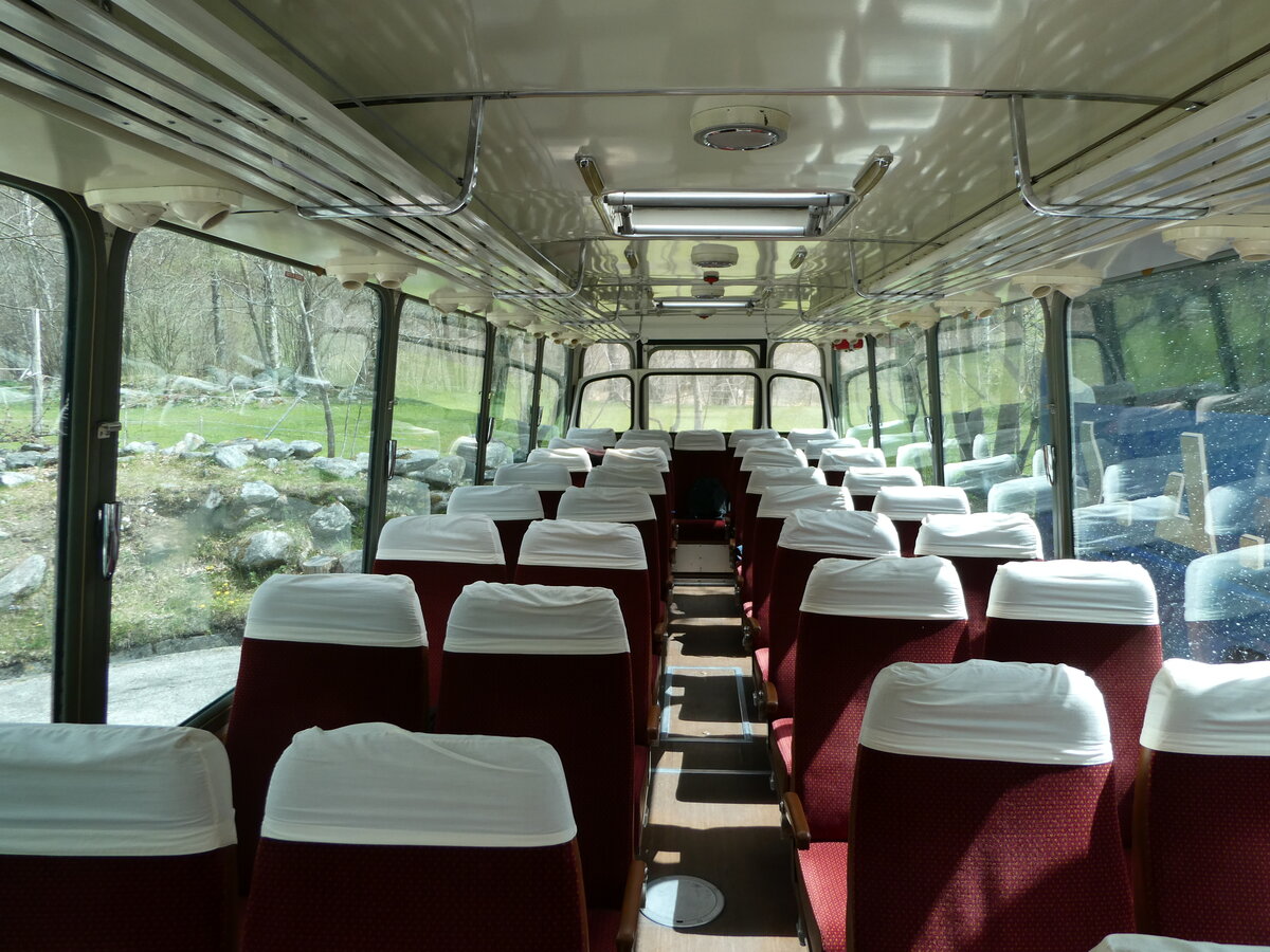 (248'697) - Wittwer, Chur - GR 16'004 - FBW/Gangloff (ex Eggenberger, M�riken; ex AVG Grindelwald Nr. 11; ex P 24'170) am 16. April 2023 in Sonogno (Innenaufnahme)