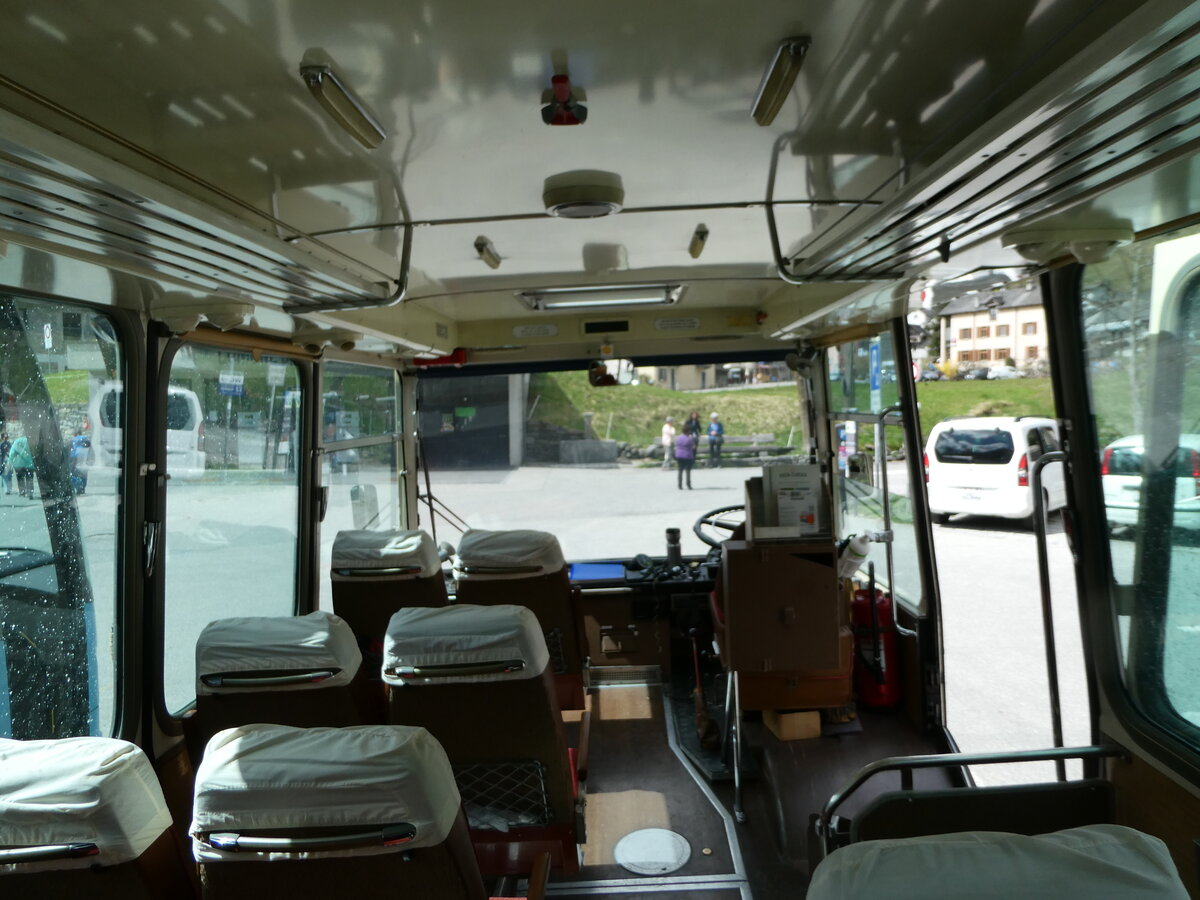 (248'698) - Wittwer, Chur - GR 16'004 - FBW/Gangloff (ex Eggenberger, M�riken; ex AVG Grindelwald Nr. 11; ex P 24'170) am 16. April 2023 in Sonogno (Innenaufnahme)