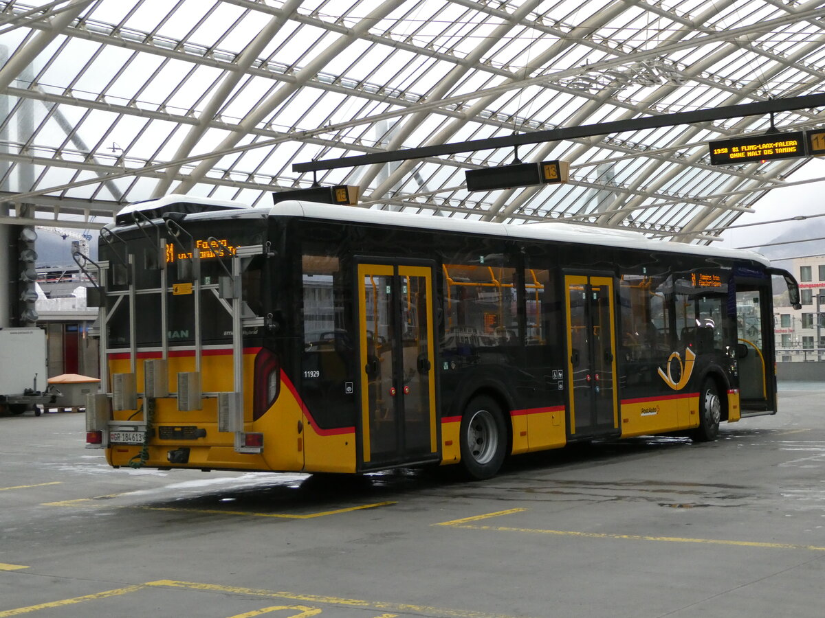 (248'737) - PostAuto Graub�nden - GR 184'613/PID 11'929 - MAN am 16. April 2023 in Chur, Postautostation
