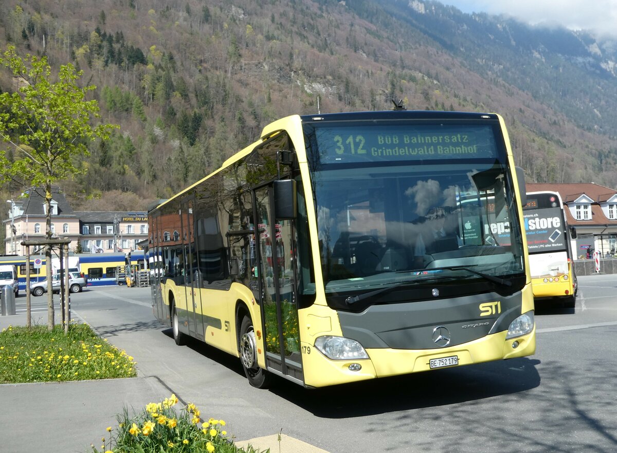 (248'872) - STI Thun - Nr. 179/BE 752'179 - Mercedes am 19. April 2023 beim Bahnhof Interlaken Ost