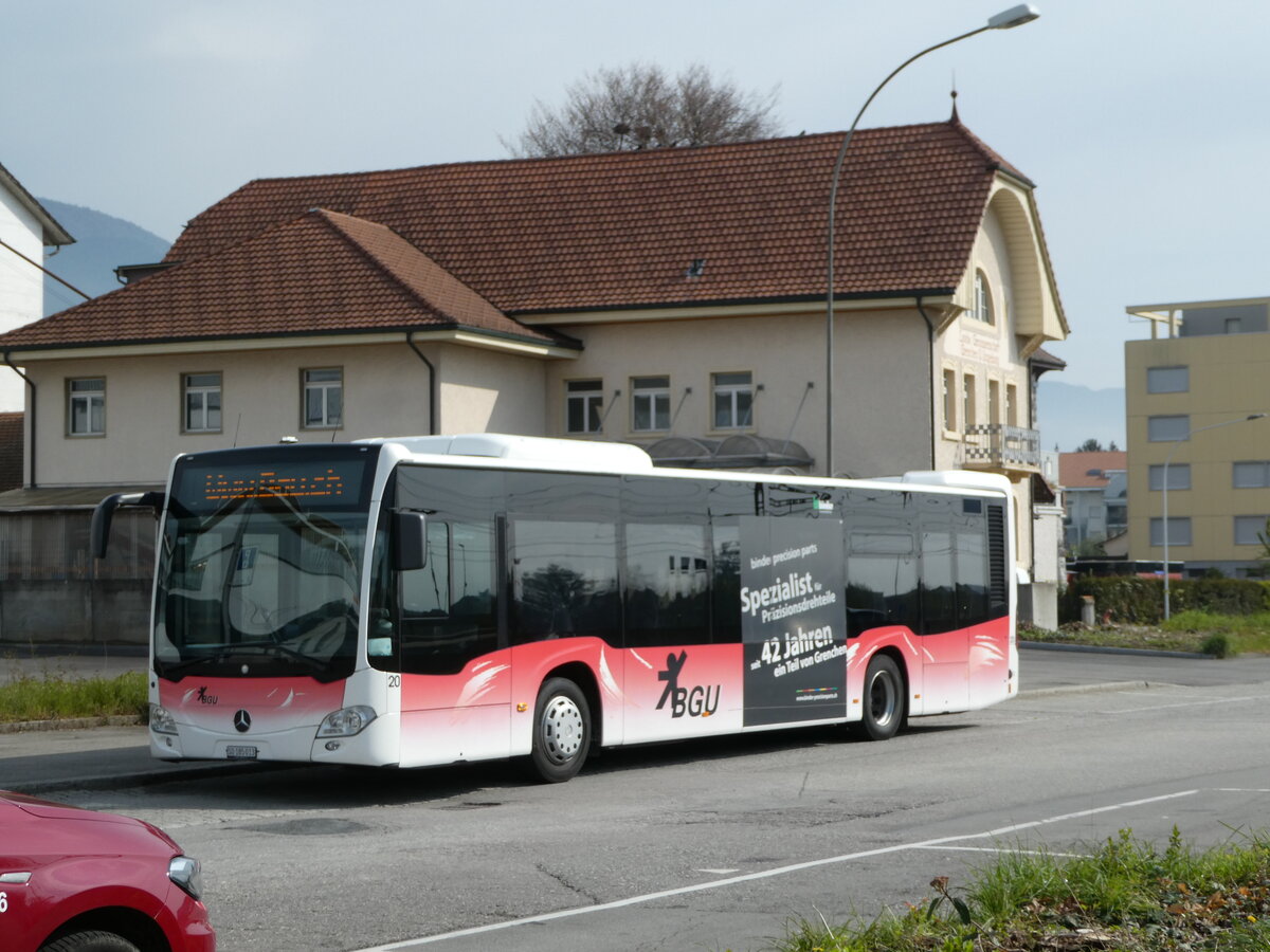 (249'000) - BGU Grenchen - Nr. 20/SO 185'013 - Mercedes am 22. April 2023 beim Bahnhof Grenchen S�d