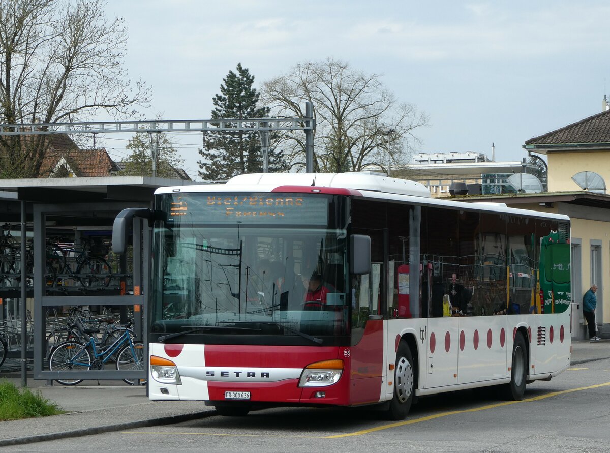 (249'014) - Wieland, Murten - Nr. 58/FR 300'636 - Setra am 22. April 2023 beim Bahnhof Grenchen S�d
