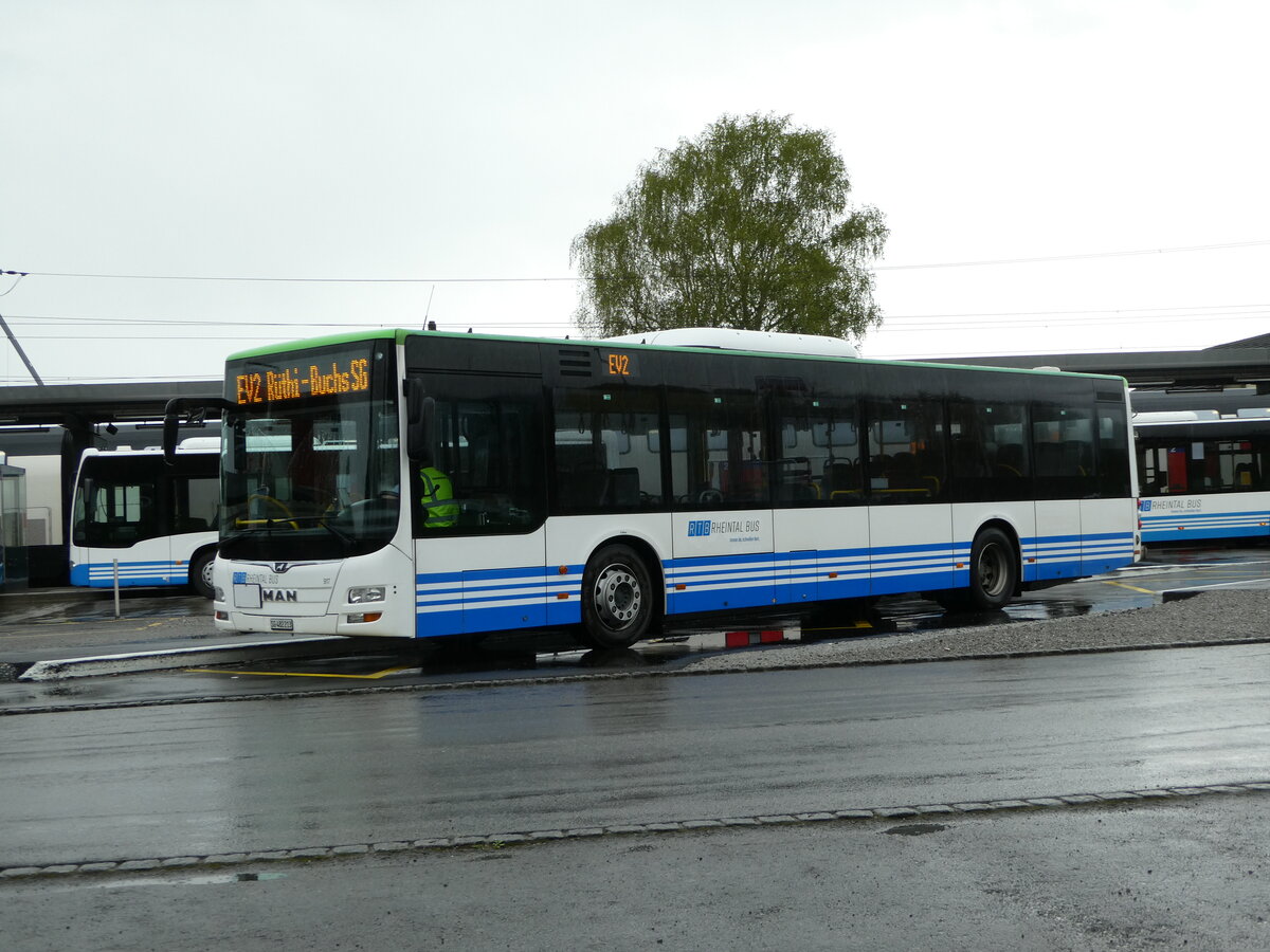 (249'087) - RTB Altst�tten - Nr. 917/SG 482'213 - MAN (ex PostBus/A BD 15'355) am 25. April 2023 beim Bahnhof Altst�tten