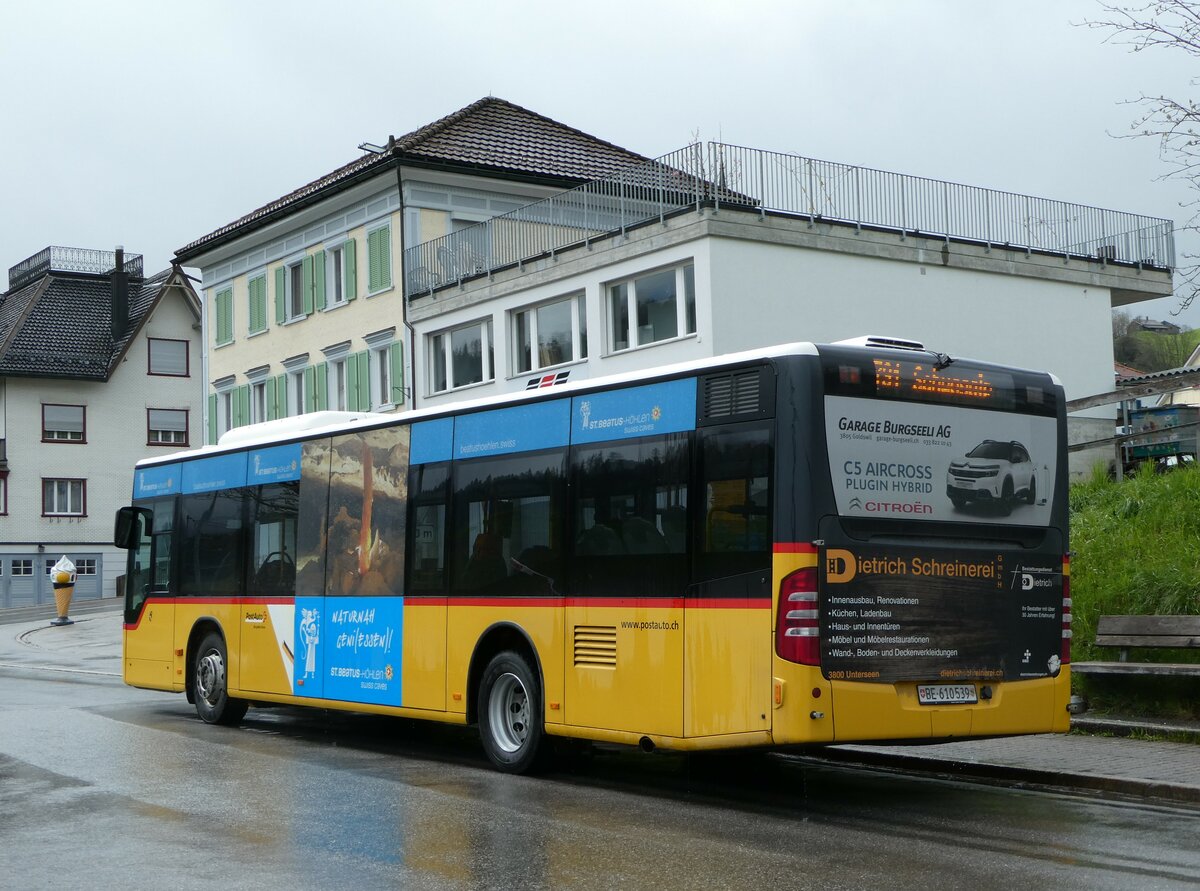 (249'125) - PostAuto Bern - BE 610'539/PID 5270 - Mercedes (ex BE 700'281; ex Schmocker, Stechelberg Nr. 2) am 25. April 2023 beim Bahnhof Urn�sch
