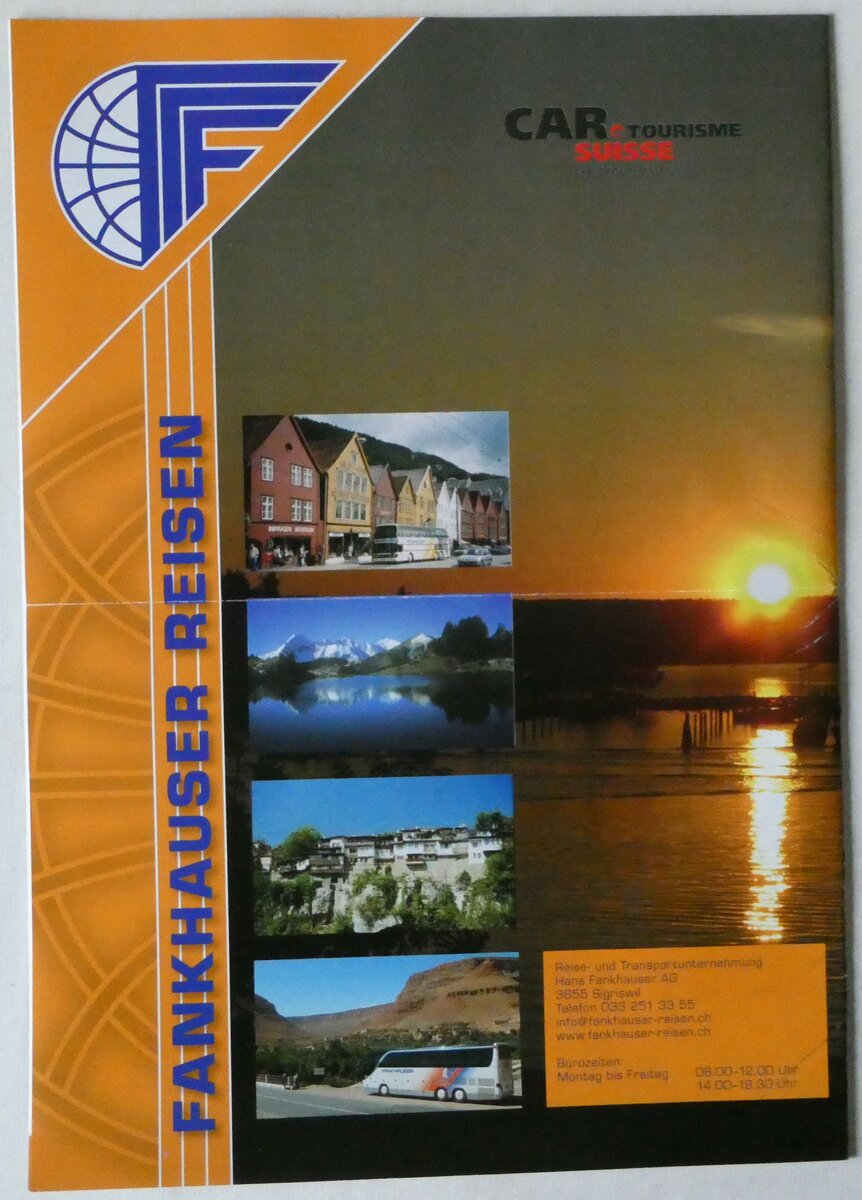 (249'284) - Fankhauser-Reisen 2008 am 30. April 2023 in Thun (R�ckseite)