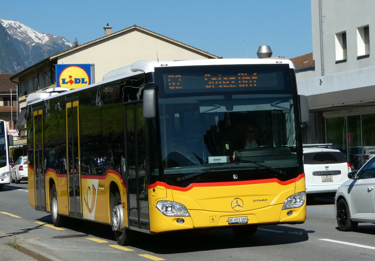(249'464) - PostAuto Bern - BE 653'385/PID 11'683 - Mercedes am 3. Mai 2023 in Spiez, L�tschbergplatz