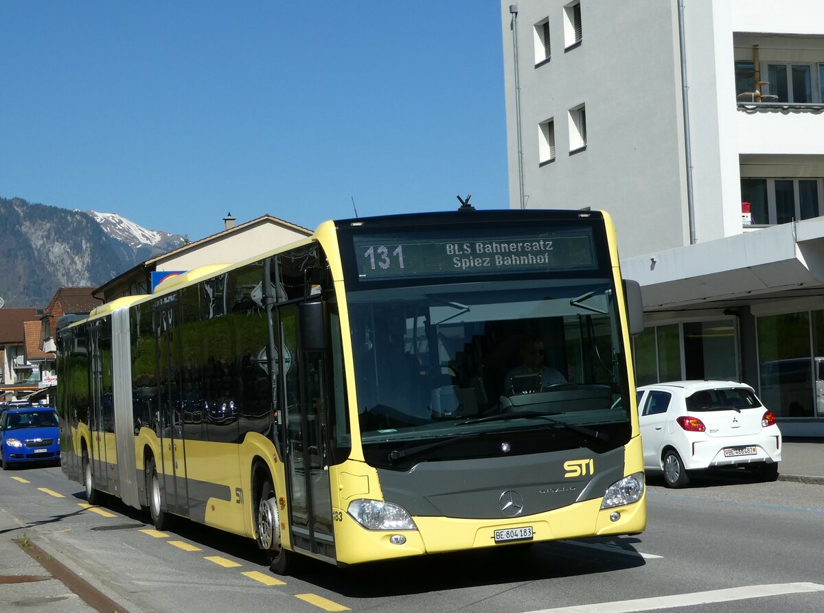 (249'466) - STI Thun - Nr. 183/BE 804'183 - Mercedes am 3. Mai 2023 in Spiez, L�tschbergplatz