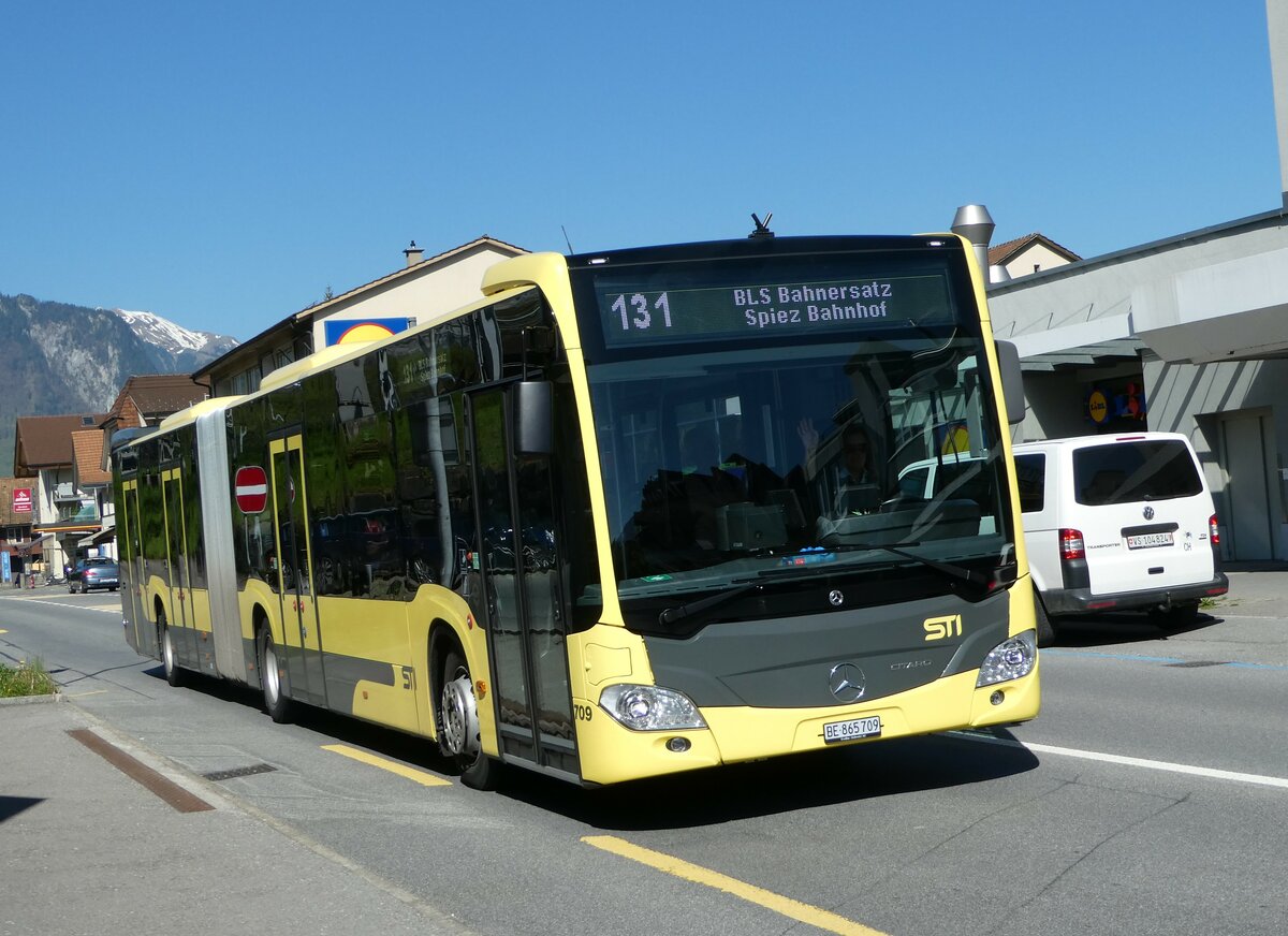 (249'467) - STI Thun - Nr. 709/BE 865'709 - Mercedes am 3. Mai 2023 in Spiez, L�tschbergplatz