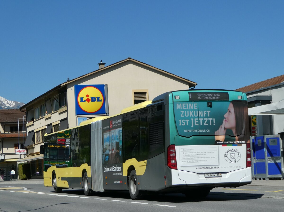 (249'477) - STI Thun - Nr. 184/BE 804'184 - Mercedes am 3. Mai 2023 in Spiez, L�tschbergplatz