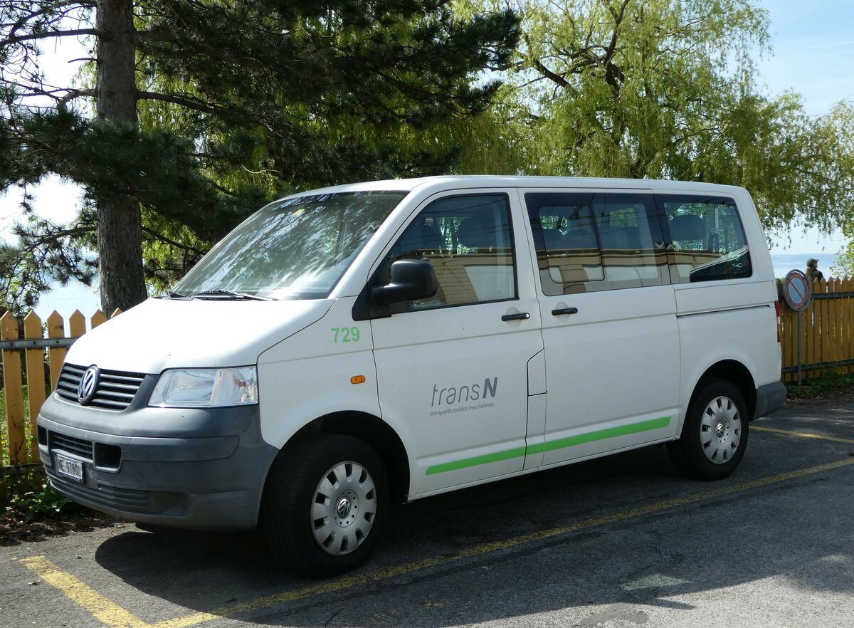 (249'612) - transN, La Chaux-de-Fonds - Nr. 729/NE 97'800 - VW am 5. Mai 2023 in Neuch�tel, D�p�t