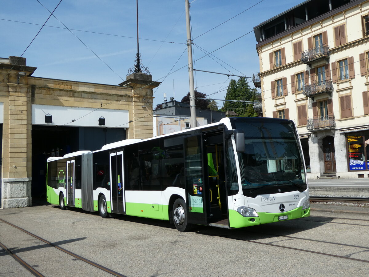 (249'622) - transN, La Chaux-de-Fonds - Nr. 392/NE 195'392 - Mercedes am 5. Mai 2023 in Neuch�tel, D�p�t