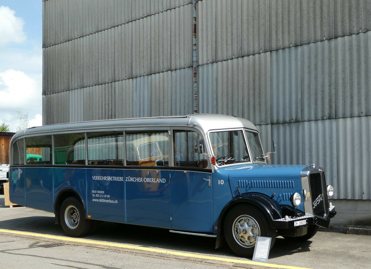 (249'754) - Murer, Jona - Nr. 10/ZH 20'815 - FBW/T�scher (ex VZO Gr�ningen Nr. 10; ex Richter, Z�rich; ex VZO Gr�ningen Nr. 10) am 6. Mai 2023 in Attikon, Wegm�ller