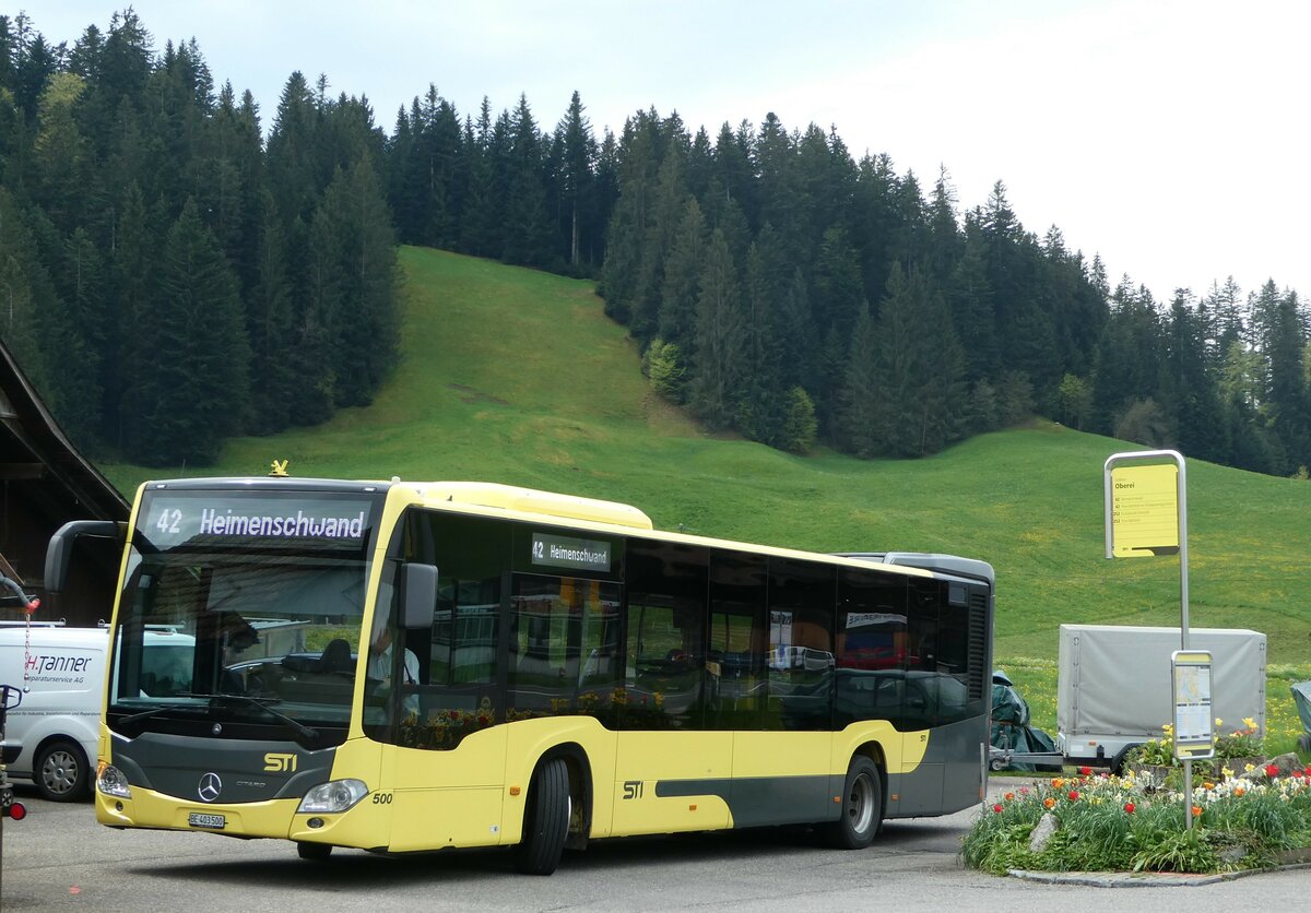(249'815) - STI Thun - Nr. 500/BE 403'500 - Mercedes am 7. Mai 2023 in S�deren, Oberei