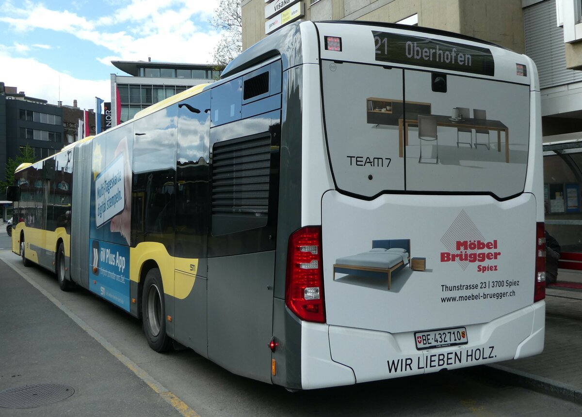 (249'836) - STI Thun - Nr. 710/BE 432'710 - Mercedes am 10. Mai 2023 beim Bahnhof Thun