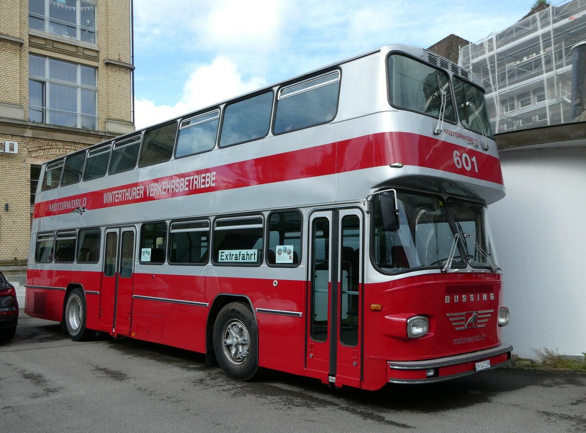 (249'851) - Motorworld, Kemptthal - Nr. 601/ZH 147'239 - B�ssing (ex WV Winterthur Nr. 601; ex WV Winterthur Nr. 201; ex Amt f�r Luftverkehr, Z�rich Nr. 47; ex Swissair, Z�rich Nr. 23) am 12. Mai 2023 in Kemptthal, Motorworld