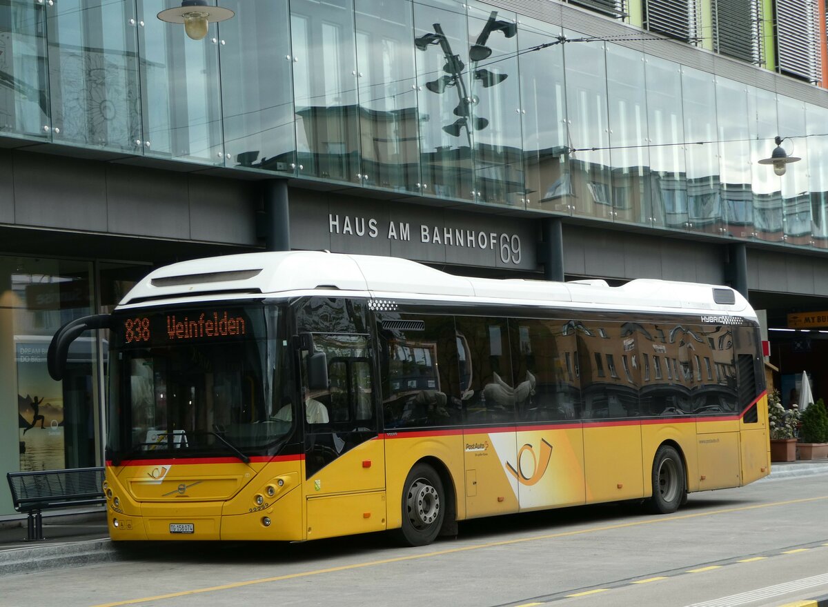 (249'890) - PostAuto Ostschweiz - TG 158'074/PID 11'229 - Volvo am 12. Mai 2023 beim Bahnhof Frauenfeld