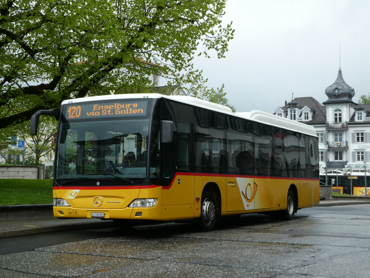 (250'098) - PostAuto Ostschweiz - SG 330'925/PID 5200 - Mercedes (ex PostAuto Nordschweiz; ex Brem, W�lflinswil) am 16. Mai 2023 in Heiden, Post