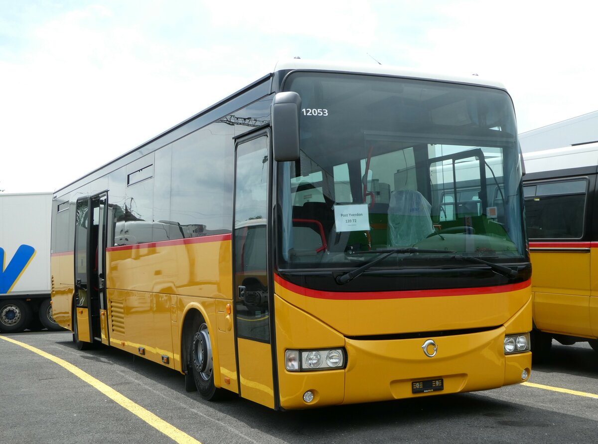 (250'221) - CarPostal Ouest - PID 12'053 - Irisbus (ex Ballestraz, Gr�ne) am 18. Mai 2023 in Kerzers, Interbus