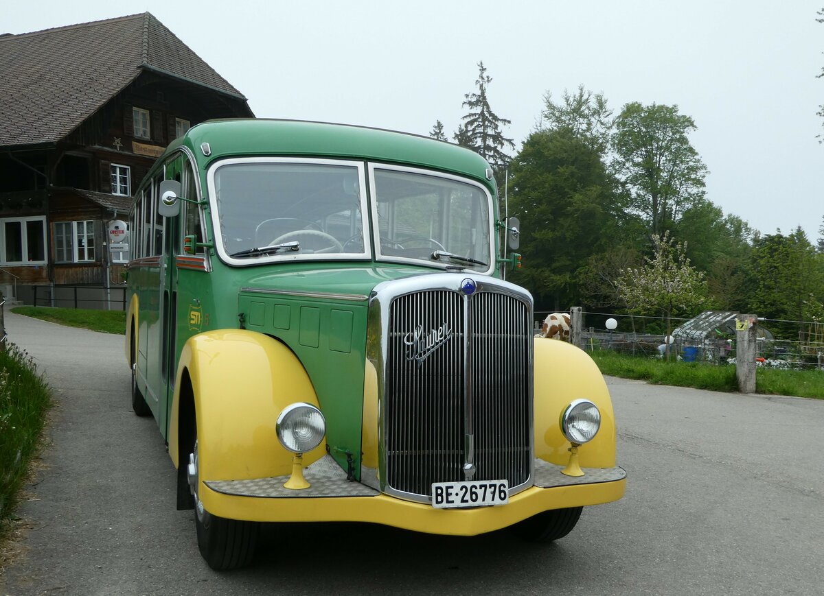 (250'405) - STI Thun - Nr. 15/BE 26'776 - Saurer/Gangloff (ex AvH Heimenschwand Nr. 5) am 24. Mai 2023 in Oberb�tschel, B�tschelegg