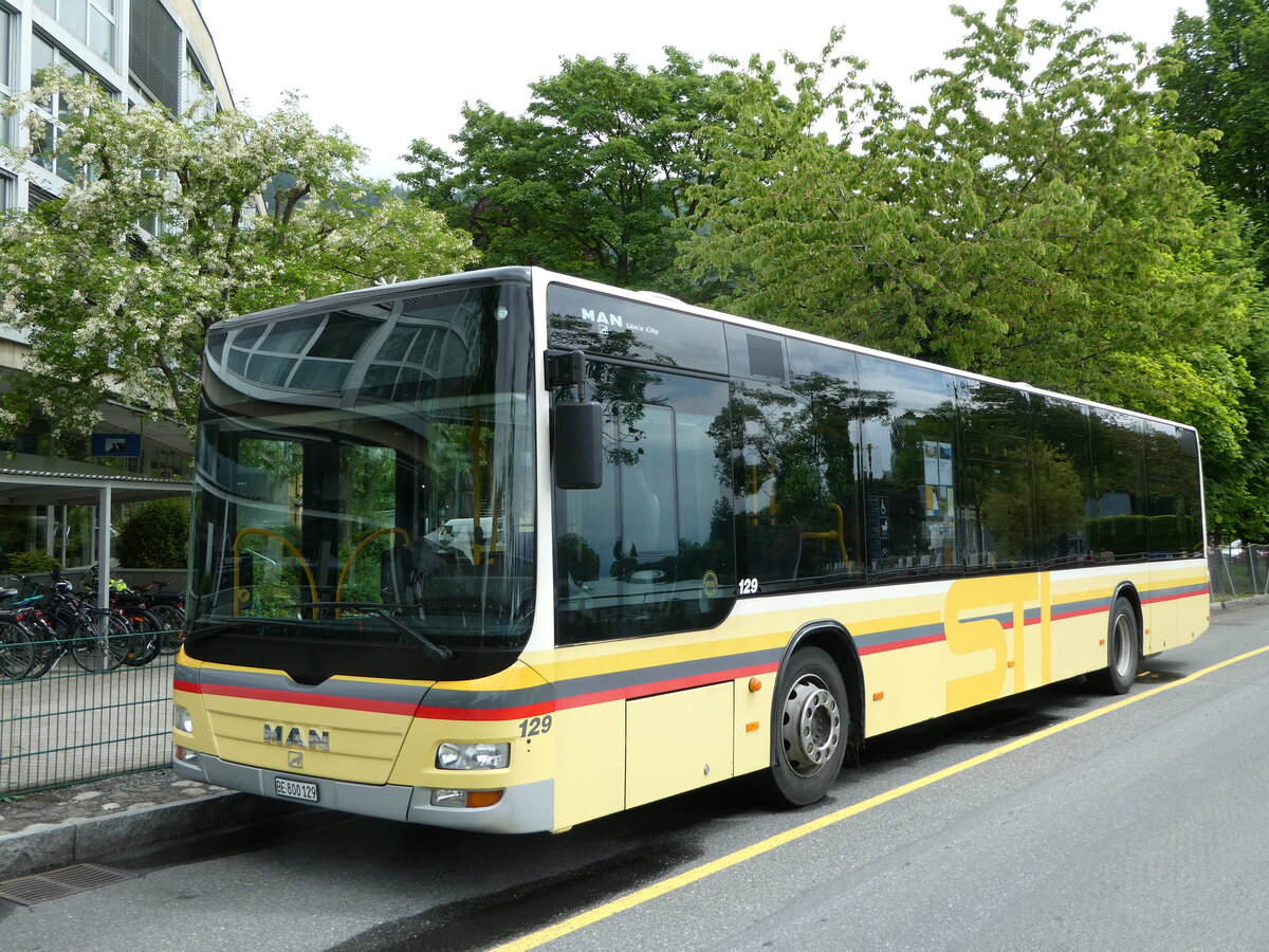 (250'427) - STI Thun - Nr. 129/BE 800'129 - MAN am 25. Mai 2023 bei der Schiffl�ndte Thun