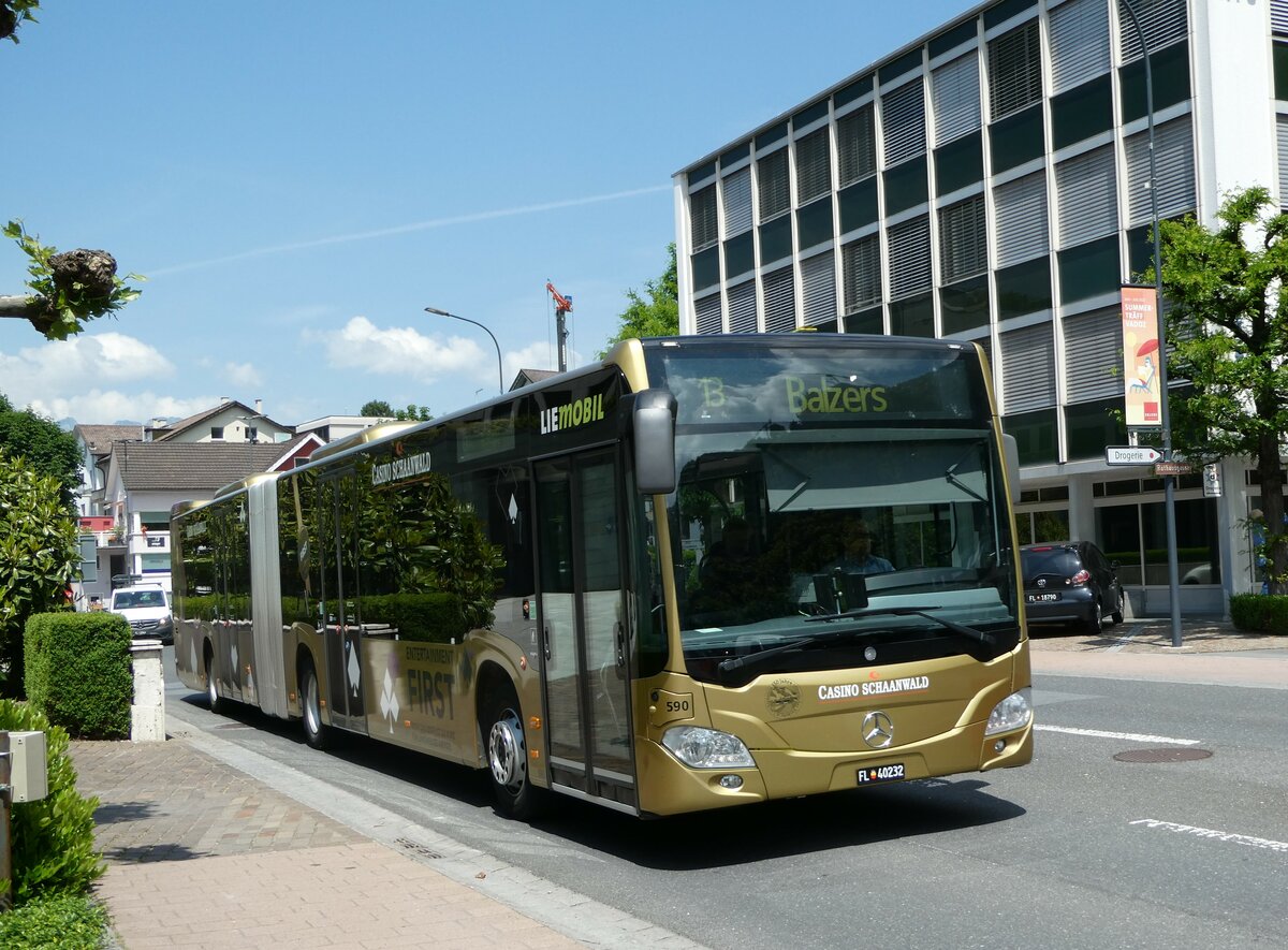 (250'803) - BOS PS Anstalt, Vaduz - Nr. 590/FL 40'232 - Mercedes (ex PLA Vaduz Nr. 60/PID 10'403) am 30. Mai 2023 in Vaduz, St�dtle