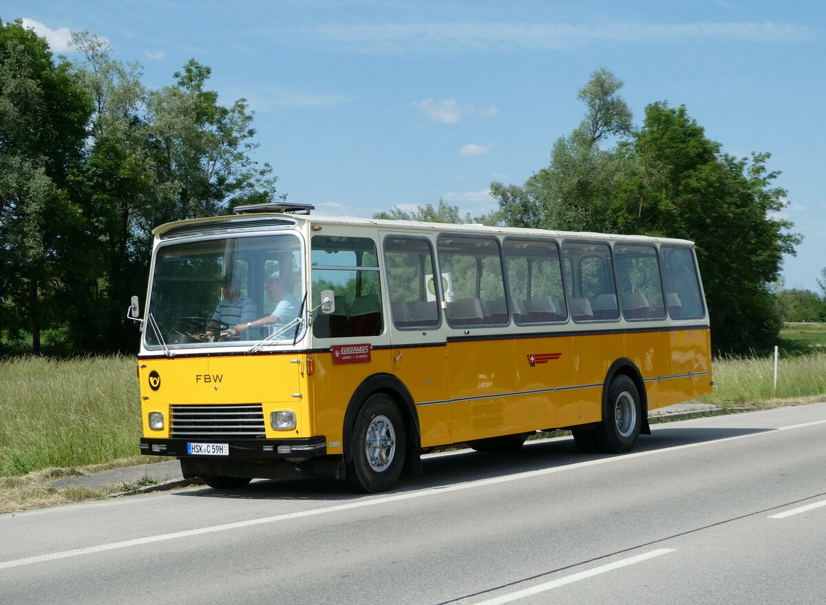 (251'025) - Hahn, M�nchen - HSK-C 59H - FBW/FHS (ex Michels, Schmallenberg; FRAM Drachten/NL Nr. 5; ex P 24'184) am 4. Juni 2023 in Goben, Tankstelle