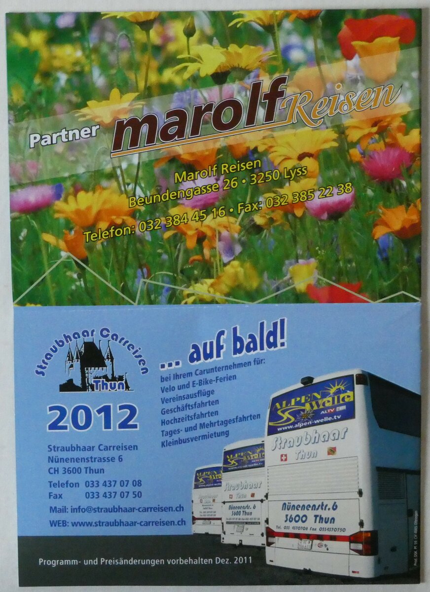 (251'343) - Straubhaar-Willkommen an Bord 2012 am 11. Juni 2023 in Thun (R�ckseite)