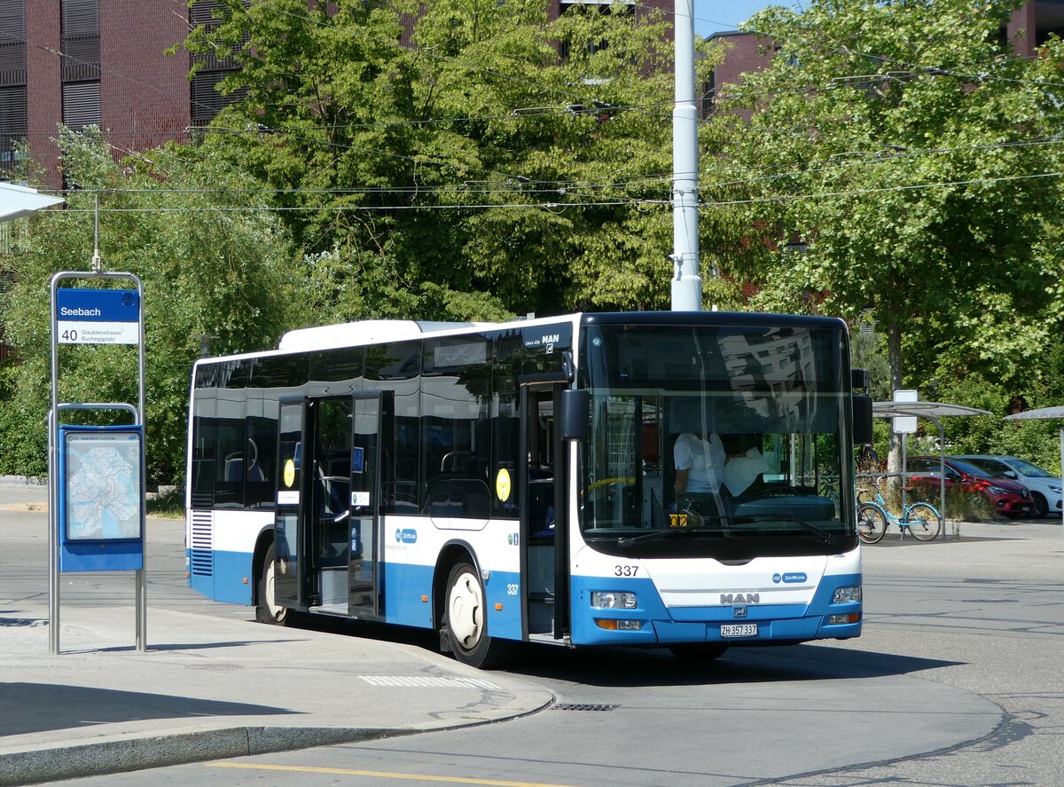 (251'427) - VBZ Z�rich - Nr. 337/ZH 357'337 - MAN/G�ppel am 13. Juni 2023 in Z�rich, Seebach