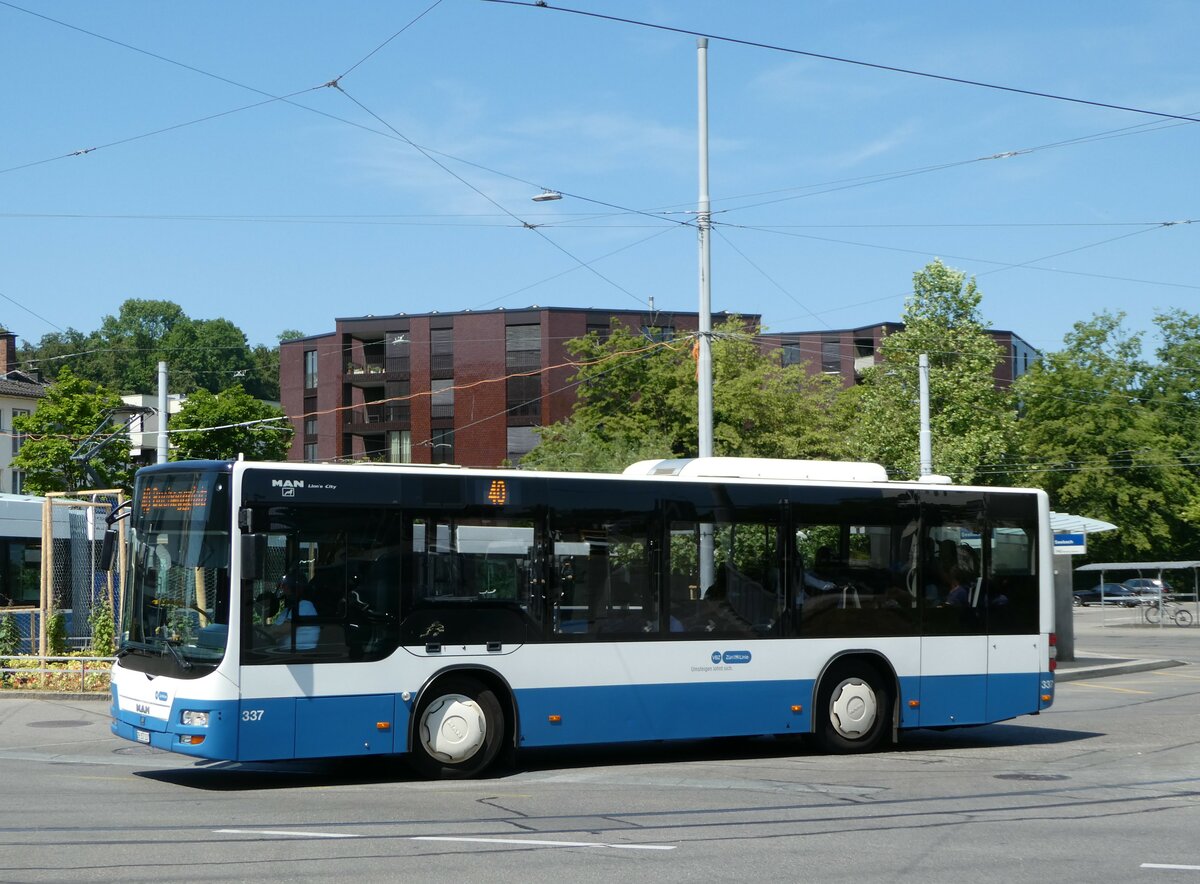 (251'431) - VBZ Z�rich - Nr. 337/ZH 357'337 - MAN/G�ppel am 13. Juni 2023 in Z�rich, Seebach