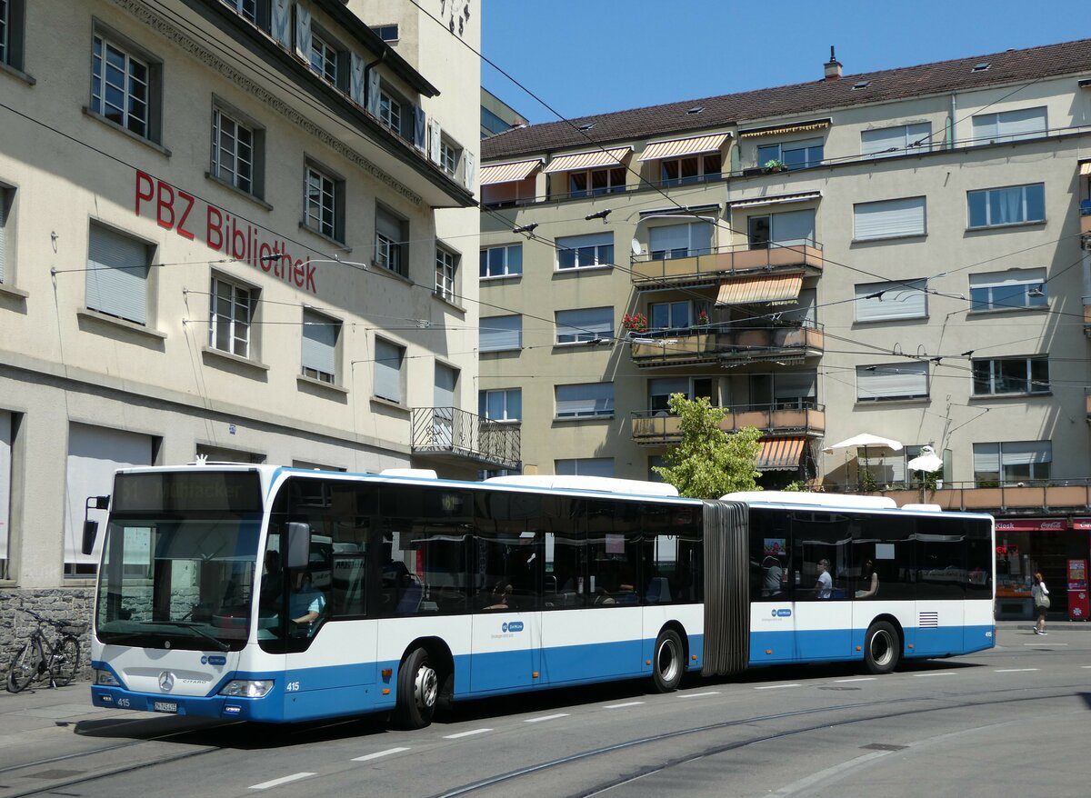 (251'472) - VBZ Z�rich - Nr. 415/ZH 745'415 - Mercedes am 13. Juni 2023 beim Bahnhof Z�rich Oerlikon
