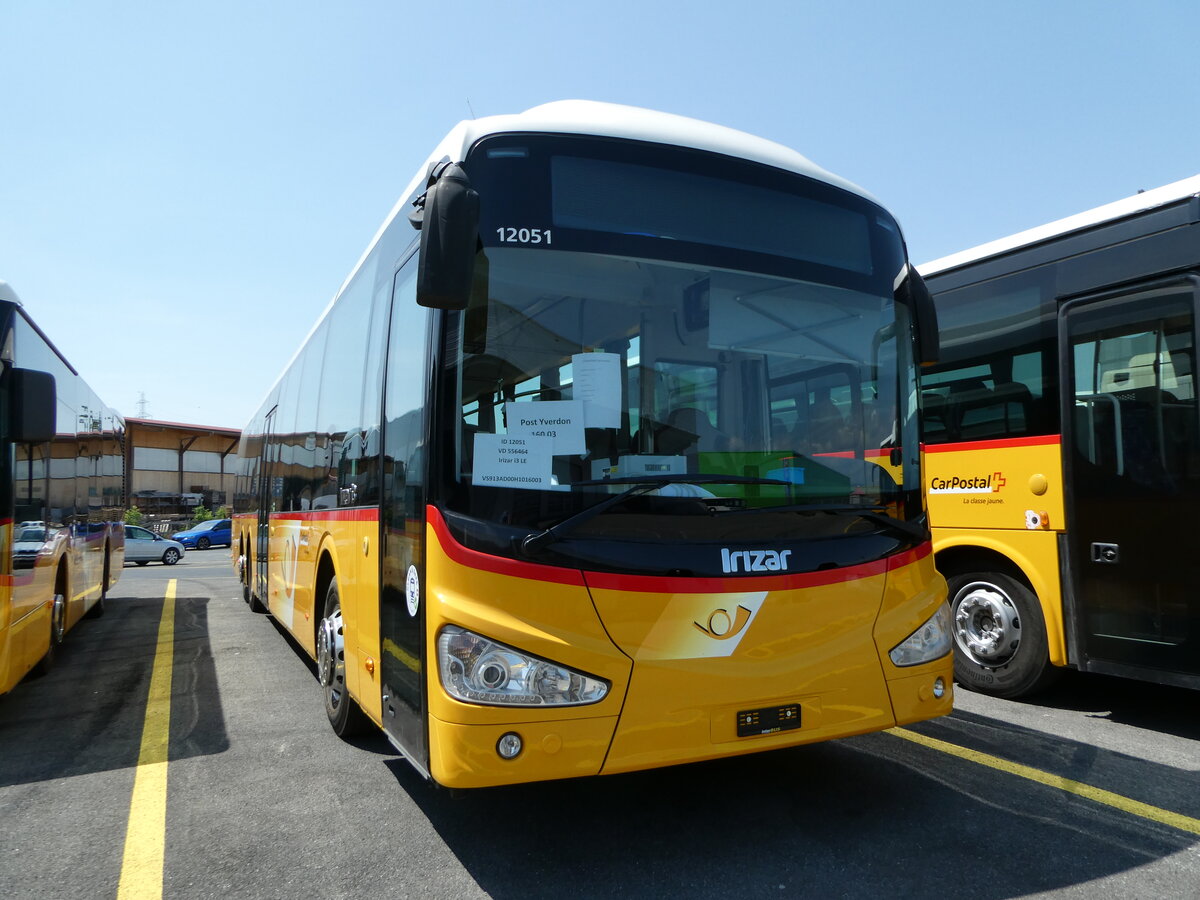 (251'594) - PostAuto Wallis - PID 12'051 - Irizar (ex Ballestraz, Gr�ne) am 17. Juni 2023 in Kerzers, Interbus