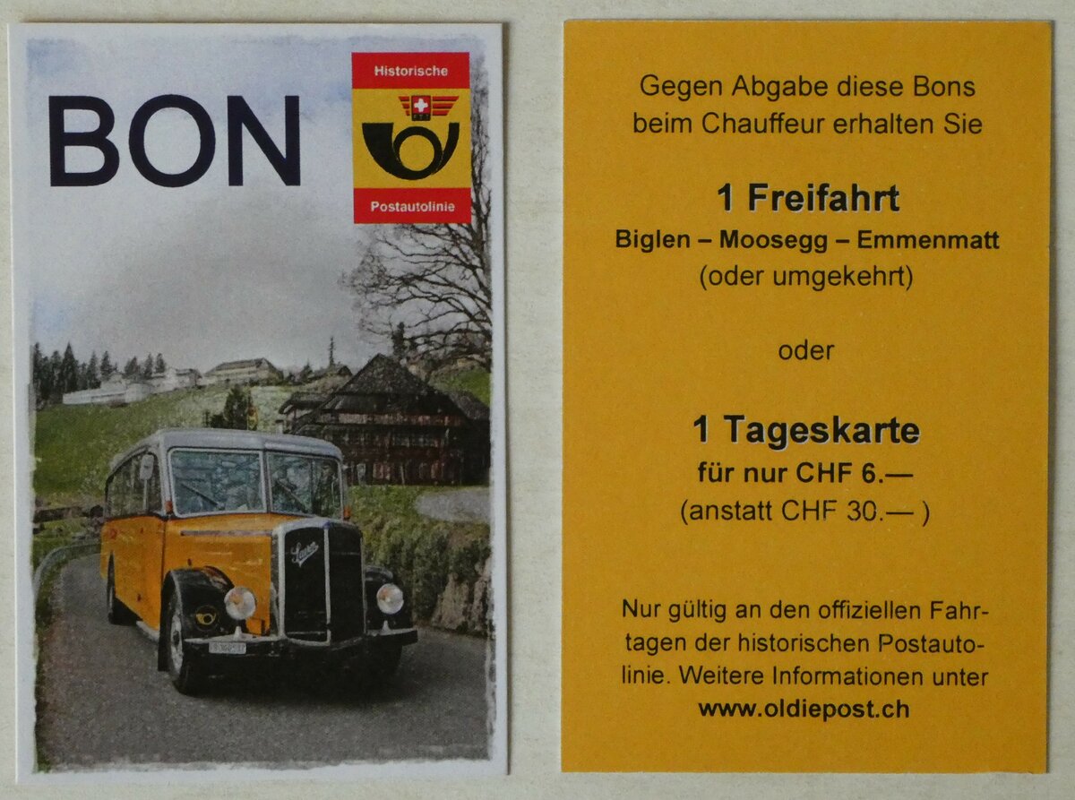 (251'670) - THP-Bons f�r Tageskarte am 18. Juni 2023 in Thun