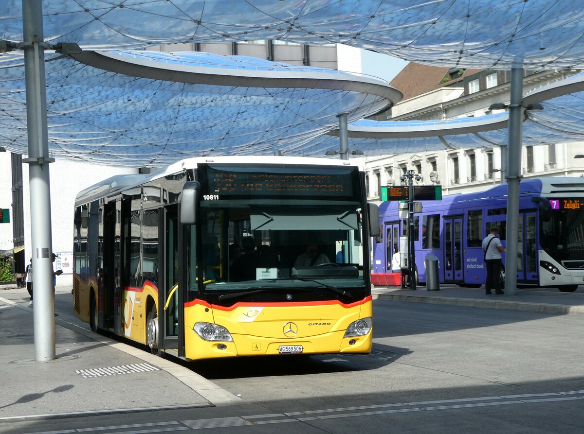 (251'783) - PostAuto Nordschweiz - AG 569'506/PID 10'811 - Mercedes (ex Brem, W�lflinswil) am 20. Juni 2023 beim Bahnhof Aarau