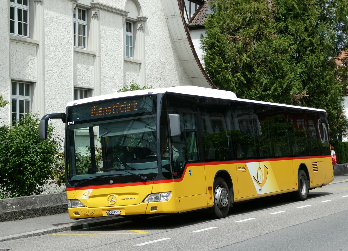 (251'801) - PostAuto Nordschweiz - AG 569'505/PID 5718 - Mercedes (ex Brem, W�lflinswil) am 20. Juni 2023 beim Bahnhof Aarau