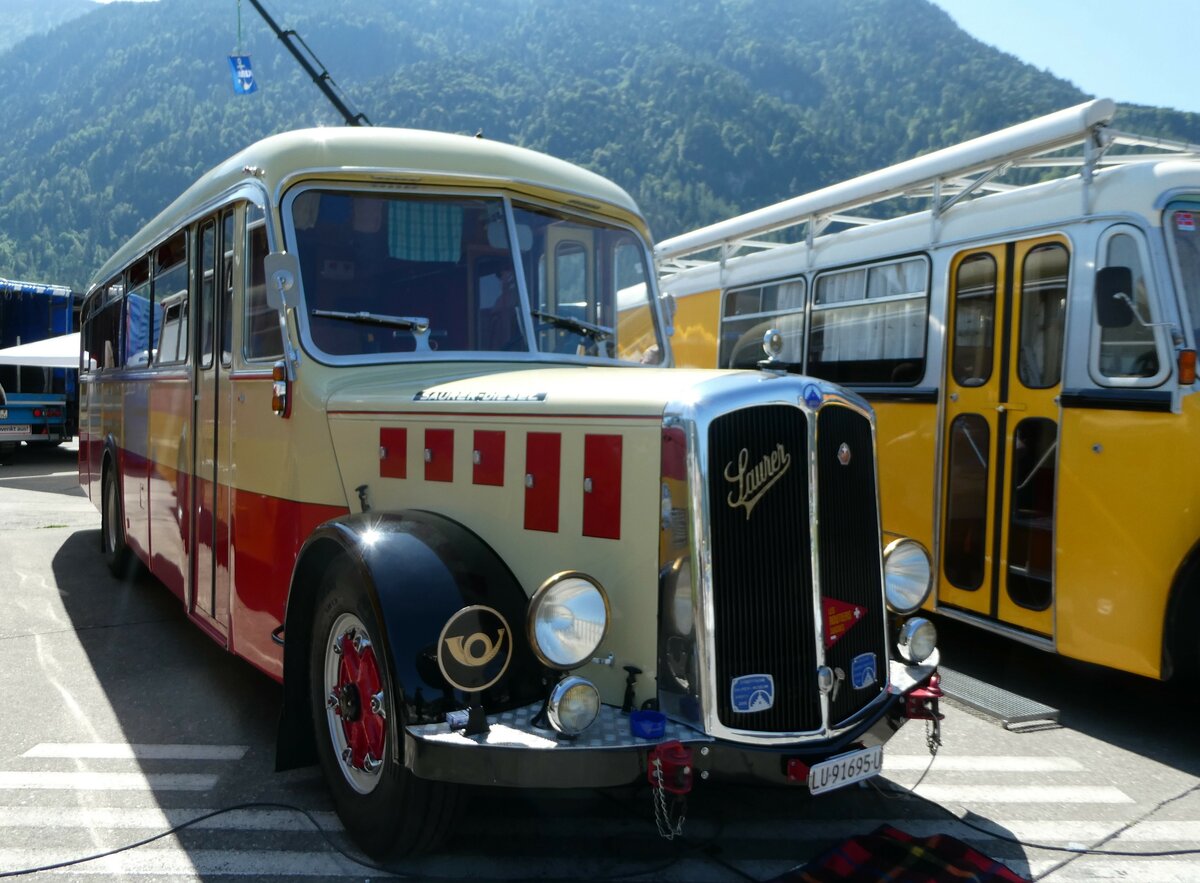 (251'922) - Imfeld, Sachseln - LU 91'695 U - Saurer/T�scher (ex L�tscher, Neuheim) am 24. Juni 2023 in Interlaken, Flugplatz