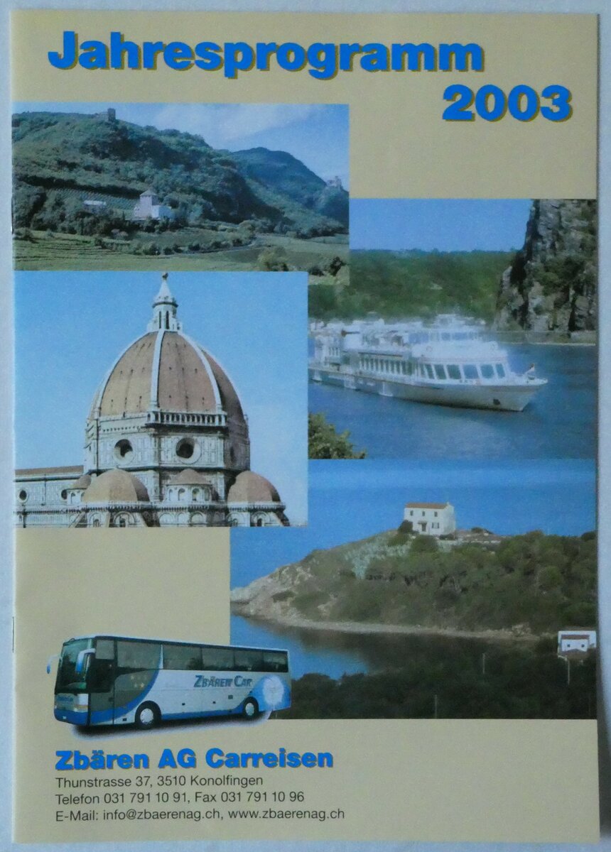 (252'013) - Zb�ren-Jahresprogramm 2003 am 25. Juni 2023 in Thun
